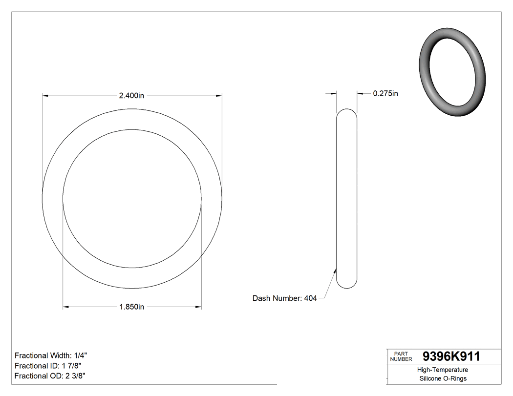 Technical drawing - 9396K911